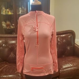 Lululemon Pink Striped Pullover Half-zip